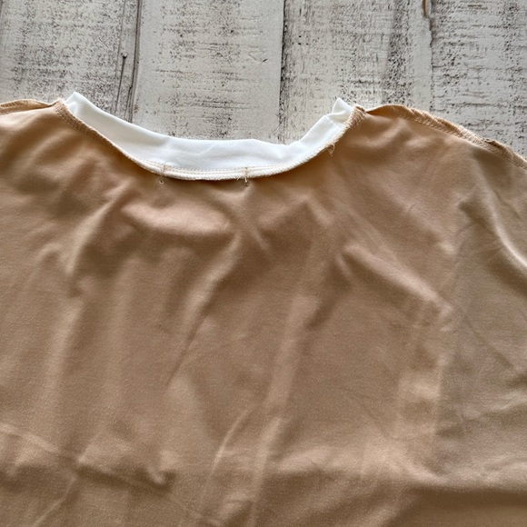 Multi Color Block Reverse Stitched Oversized Baggy Short Sleeve Shirt - Picture 7 of 10